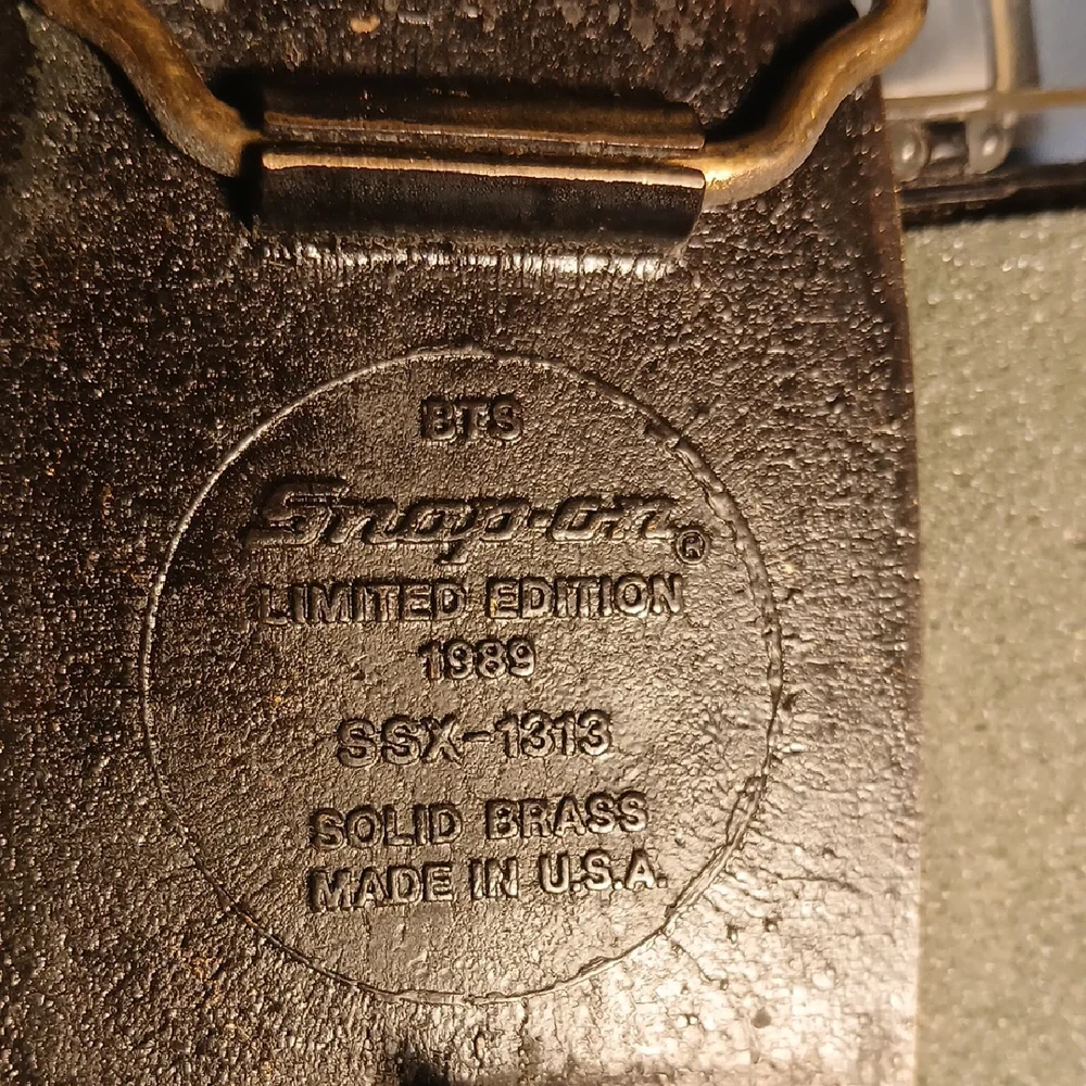 Snap-on Limited Edition 1989 Solid Brass Belt Buckle